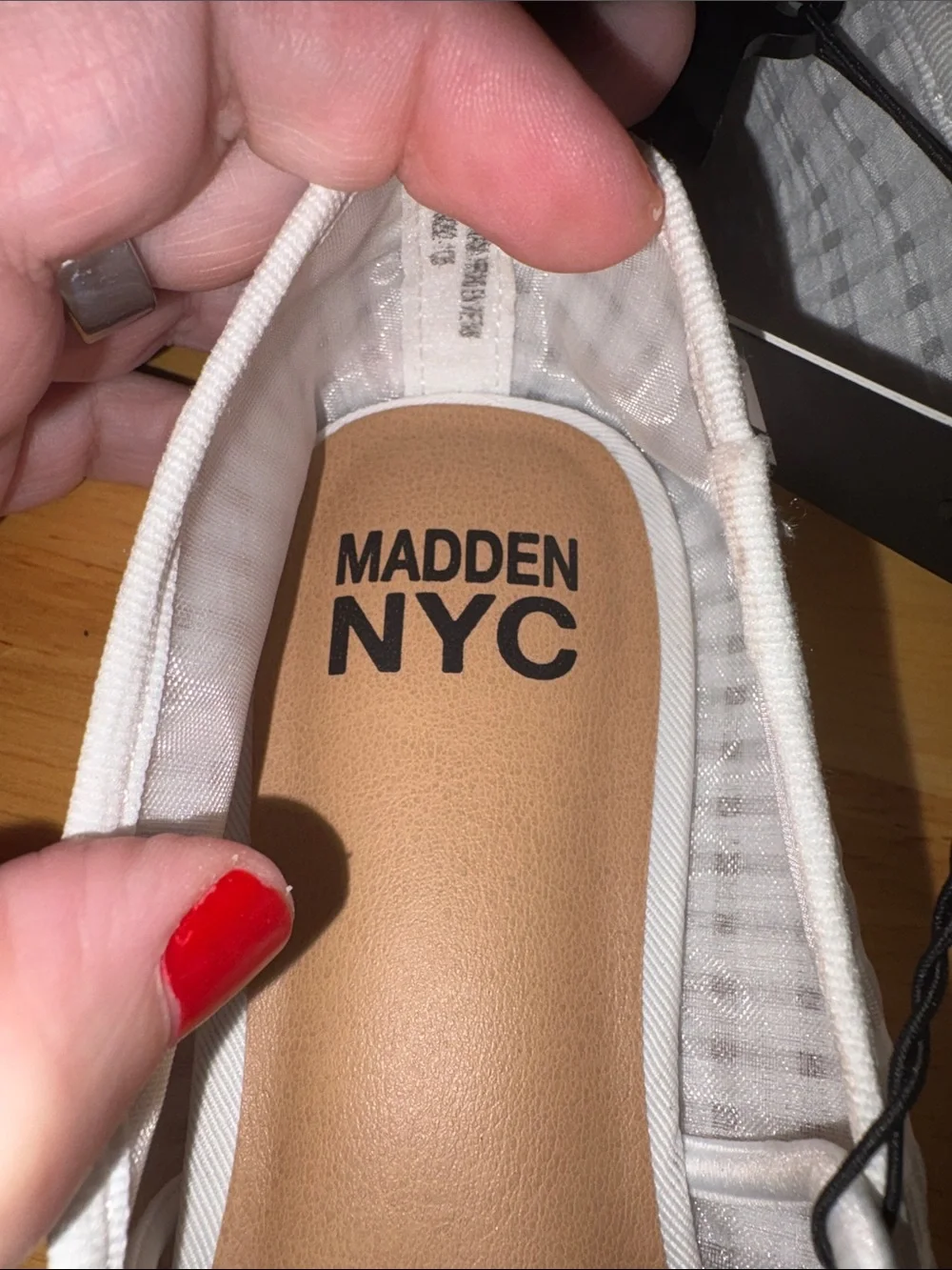 NWT Madden NYC Girls' Gingham Mesh Ballet Flats